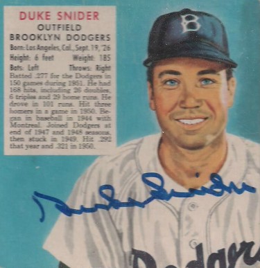 1953 Red Man Tobacco Duke Snider #14N Baseball Card