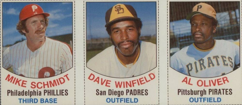 1977 Hostess Panel Schmidt/Winfield/Oliver # Baseball Card