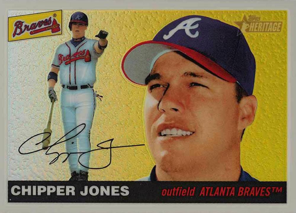 2004 Topps Heritage Chrome Chipper Jones #12 Baseball Card