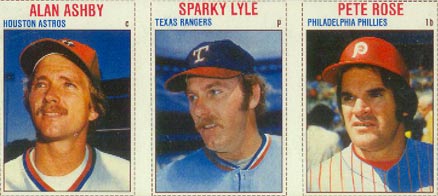 1979 Hostess Ashby/Lyle/Rose # Baseball Card