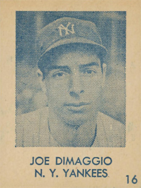1948 Blue Tint Joe DiMaggio #16 Baseball Card