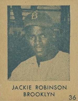 1948 Blue Tint Jackie Robinson #36 Baseball Card