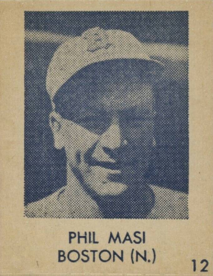 1948 Blue Tint Phil Masi #12 Baseball Card