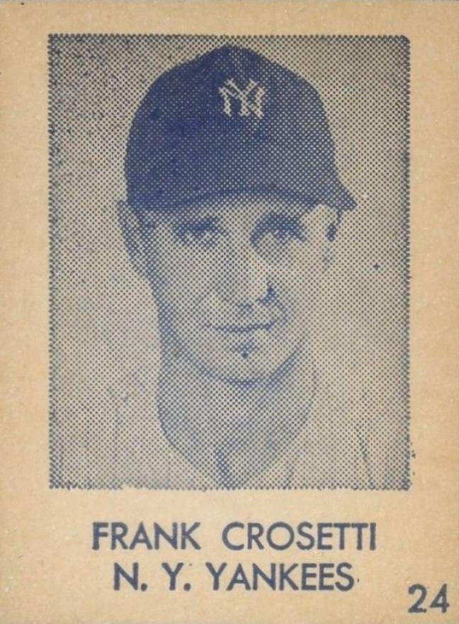 1948 Blue Tint Frank Crosetti #24 Baseball Card