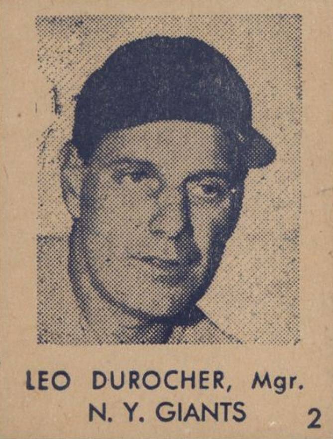 1948 Blue Tint Leo Durocher #2 Baseball Card