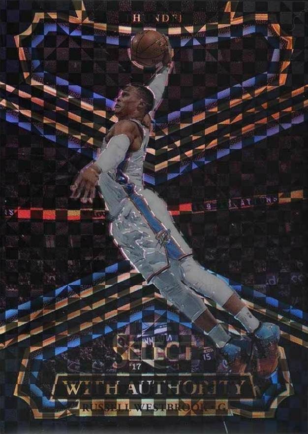 2017 Panini Select With Authority Russell Westbrook #WA-14 Basketball Card