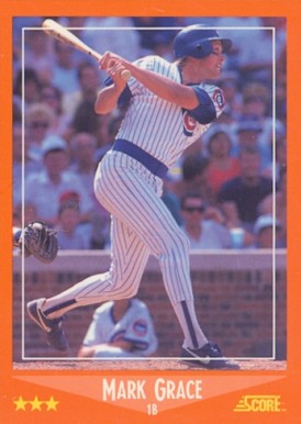 1988 Score Traded Mark Grace #80T Baseball Card