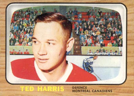 1966 Topps USA Test Ted Harris #41 Hockey Card