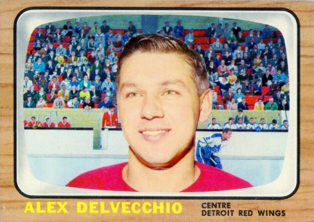 1966 Topps USA Test Alex Delvecchio #63 Hockey Card