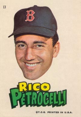 1967 Topps Red Sox Stickers Rico Petrocelli #13 Baseball Card