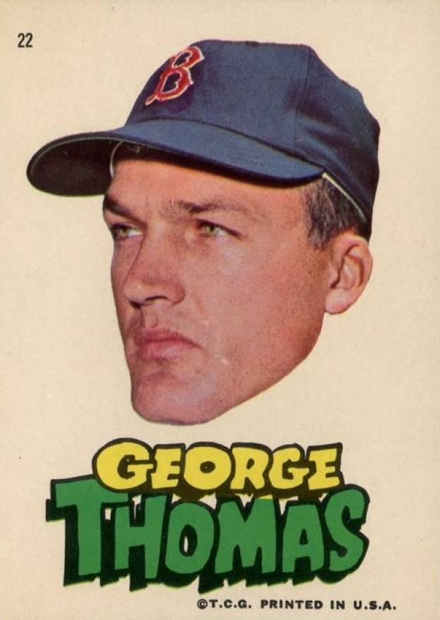 1967 Topps Red Sox Stickers George Thomas #22 Baseball Card