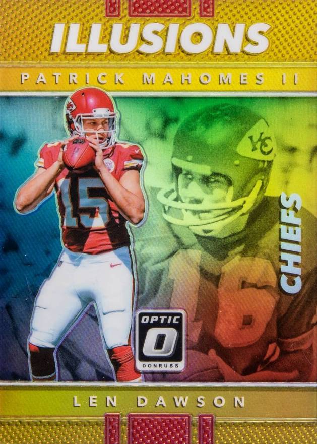 2017 Panini Donruss Optic Illusions Len Dawson/Patrick Mahomes II #20 Football Card