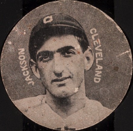1912 Colgan's Chips Tin Tops Jackson, Cleveland # Baseball Card