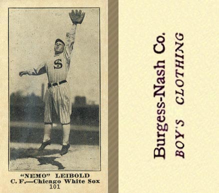 1916 Burgess-Nash Co. Nemo Leibold #101 Baseball Card