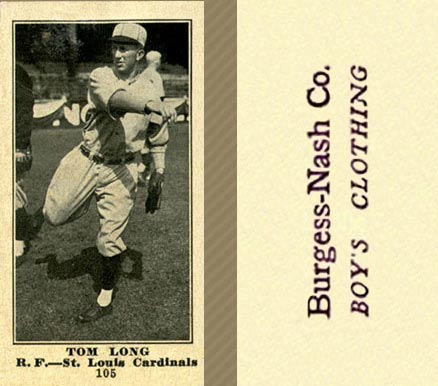 1916 Burgess-Nash Tom Long #105 Baseball Card