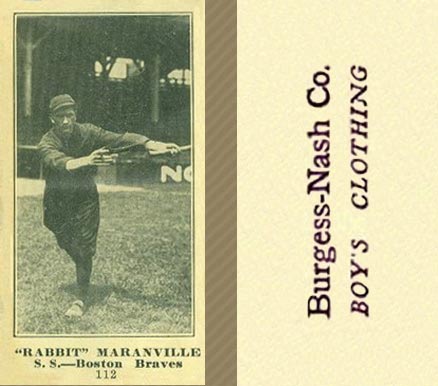 1916 Burgess-Nash Co. "Rabbit" Maranville #112 Baseball Card