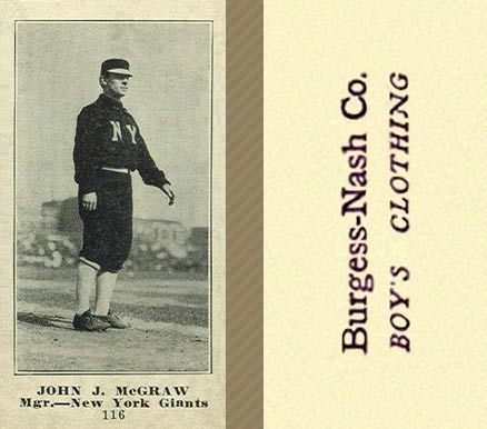 1916 Burgess-Nash Co. John J. McGraw #116 Baseball Card