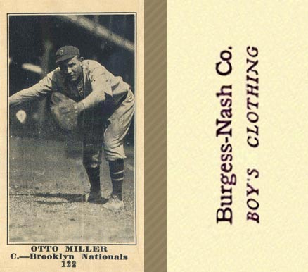 1916 Burgess-Nash Co. Otto Miller #122 Baseball Card
