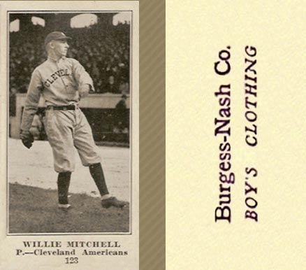 1916 Burgess-Nash Co. Willie Mitchell #123 Baseball Card
