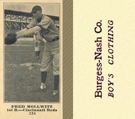 1916 Burgess-Nash Co. Fred Mollwitz #124 Baseball Card