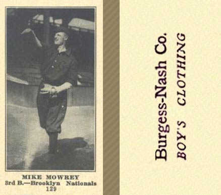 1916 Burgess-Nash Co. Mike Mowrey #129 Baseball Card