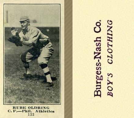 1916 Burgess-Nash Co. Rube Oldring #133 Baseball Card