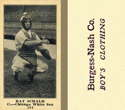 1916 Burgess-Nash Co. Ray Schalk #154 Baseball Card