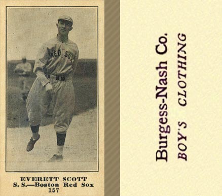 1916 Burgess-Nash Everett Scott #157 Baseball Card