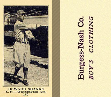 1916 Burgess-Nash Co. Howard Shanks #160 Baseball Card