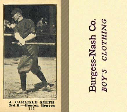 1916 Burgess-Nash J. Carlisle Smith #165 Baseball Card