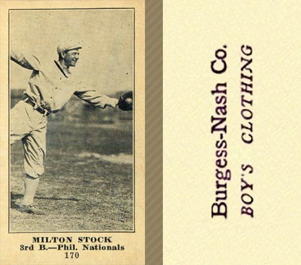 1916 Burgess-Nash Co. Milton Stock #170 Baseball Card