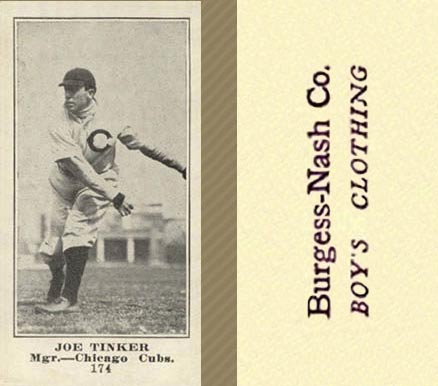 1916 Burgess-Nash Co. Joe Tinker #174 Baseball Card