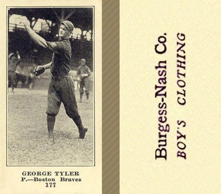 1916 Burgess-Nash Co. George Tyler #177 Baseball Card