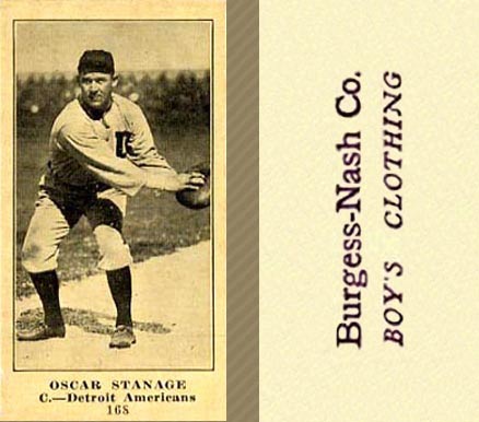 1916 Burgess-Nash Co. Oscar Stanage #168b Baseball Card