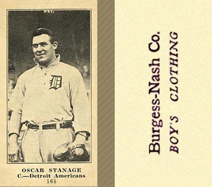 1916 Burgess-Nash Co. Oscar Stanage #168a Baseball Card