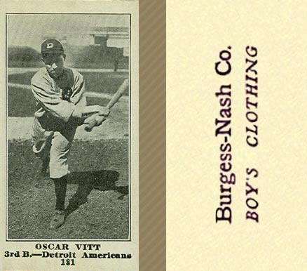 1916 Burgess-Nash Co. Oscar Vitt #181 Baseball Card