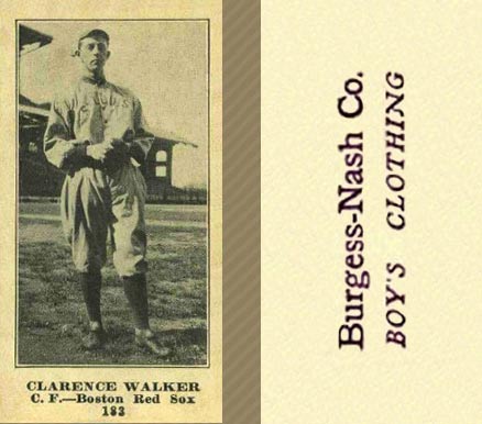 1916 Burgess-Nash Co. Clarence Walker #183 Baseball Card