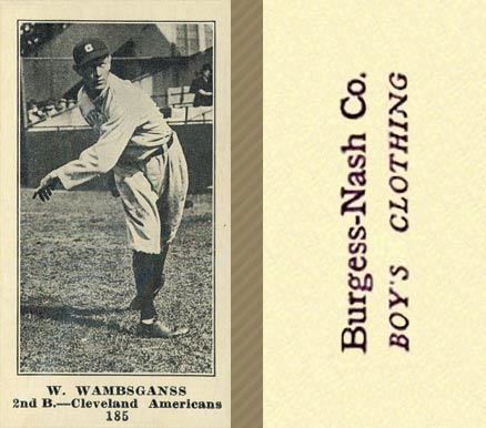 1916 Burgess-Nash Co. W. Wambsganss #185 Baseball Card