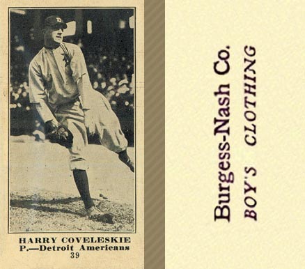 1916 Burgess-Nash Co. Harry Coveleskie #39 Baseball Card