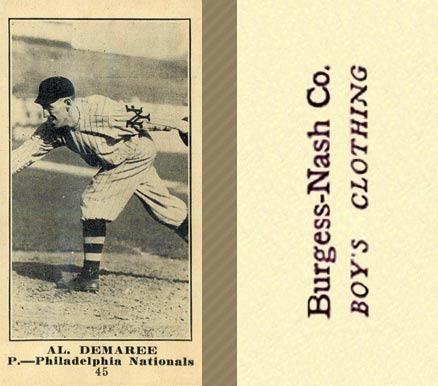 1916 Burgess-Nash Al Demaree #45 Baseball Card