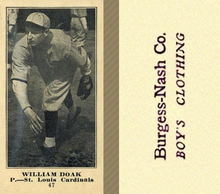 1916 Burgess-Nash Co. William Doak #47 Baseball Card