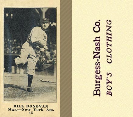 1916 Burgess-Nash Co. Bill Donovan #48 Baseball Card