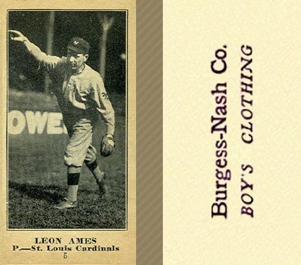 1916 Burgess-Nash Co. Leon Ames #5 Baseball Card