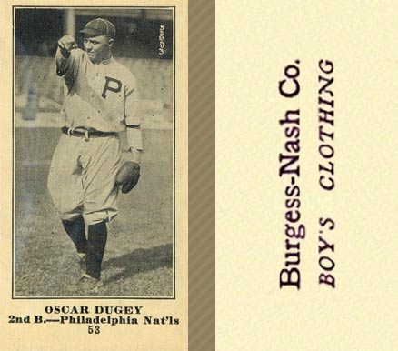 1916 Burgess-Nash Co. Oscar Dugey #53 Baseball Card