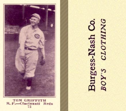 1916 Burgess-Nash Co. Tom Griffith #73 Baseball Card