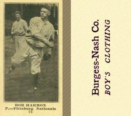 1916 Burgess-Nash Co. Bob Harmon #76 Baseball Card