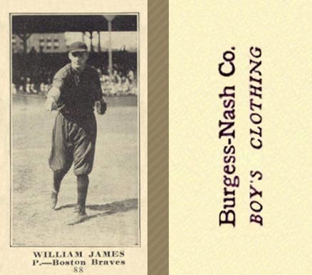 1916 Burgess-Nash Co. William James #88 Baseball Card