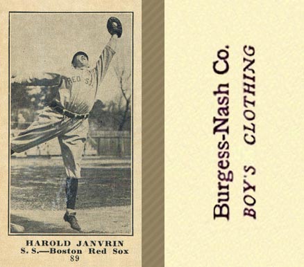 1916 Burgess-Nash Co. Harold Janvrin #89 Baseball Card