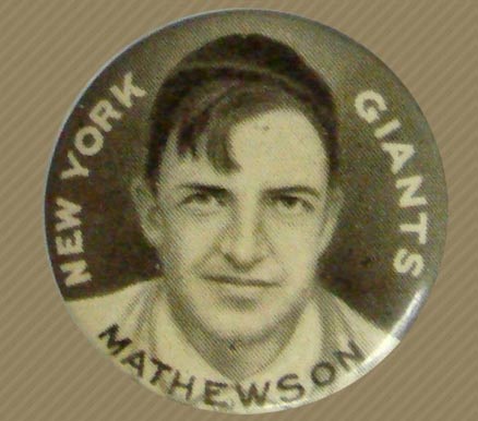 1910 Sweet Caporal Pins Mathewson, New York Giants # Baseball Card