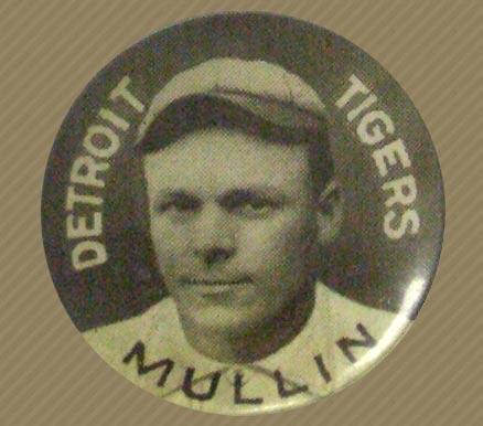 1910 Sweet Caporal Pins Mullin, Detroit Tigers #108L Baseball Card